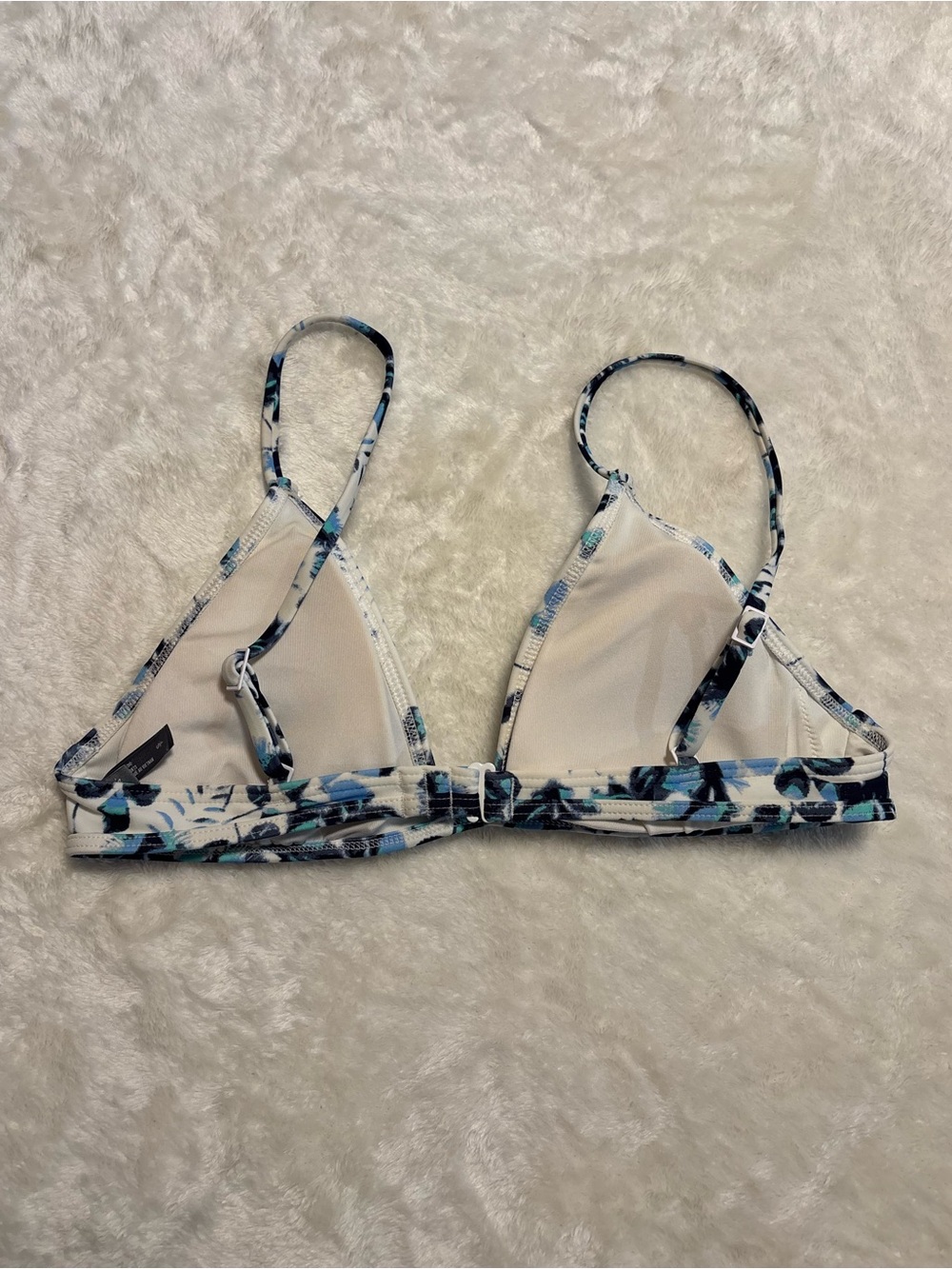 Aerie Blue Floral Print Bikini Top - Picture 8 of 14